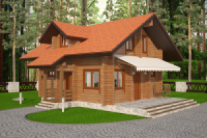 Визуализация домика из бруса