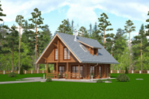 Визуализация коттеджа 1