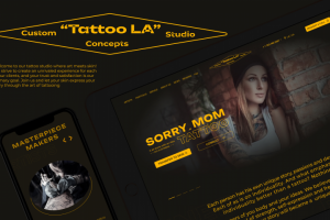 Дизайн целевой страницы для студии тату