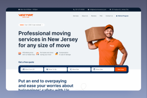 Разработка Landing page - профессиональная служба по переездам
