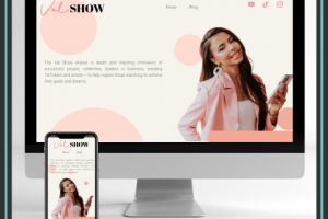 Сайт с блогом для англоязычного шоу "Val Show"