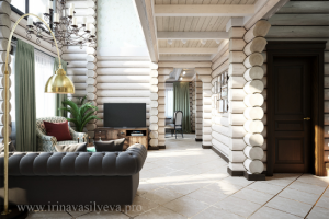 Дом из оцилиндрованного бревна в Егорьевске