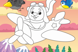 Иллюстрация для детской раскраски