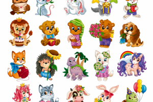 Персонажи. Животные. Вектор