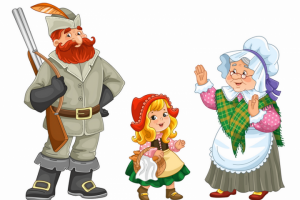 Красная Шапочка. Персонажи. Вектор