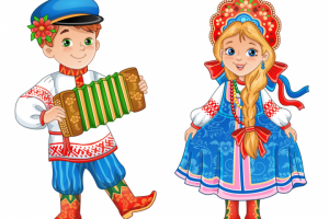 Мальчик и девочка в национальных костюмах