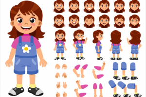 Девочка под анимацию