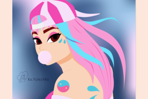 Яркая девушка