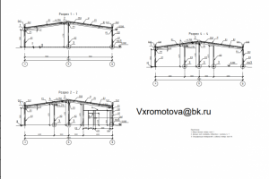 Пример КМ склада с сэндвич панелями