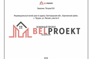 Коттдеж - эскизный проект