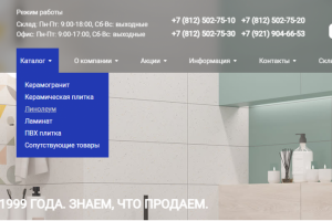 Сайт для магазина строй материалов