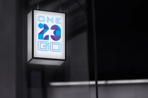 Логотип для компьютерного клуба "ONE 23 GO"