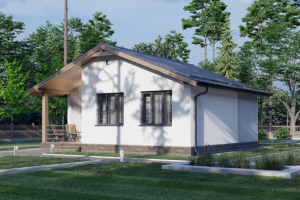 Дизайн экстерьера частного дома. Визуализация.