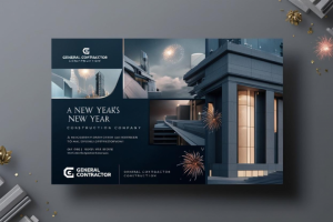 дизайн открыток от строительной компании генподрядчика