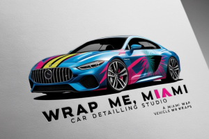 логотип в реалистичном стиле для студии по детализации автомобил