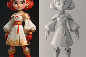 Персонаж на основе арта нейросети