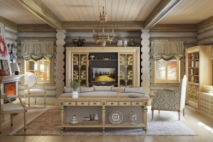 Гостиная_в_русском_стиле