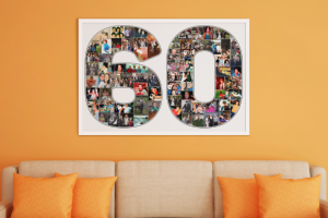 Разработка фото-коллажа на юбилей на память