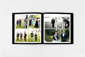 Разворот свадебной фотокниги