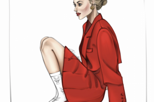 Девушка в красном