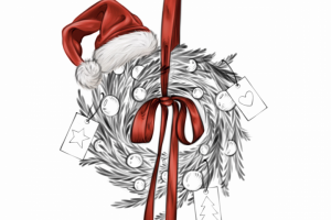 Новогодний венок из еловых веток