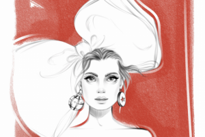 Портрет девушки с бантом