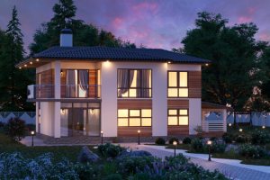 Двухэтажный коттедж 142 кв м