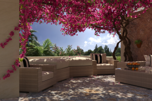 ВЕРАНДА С БУГЕНВИЛЛИЕЙ