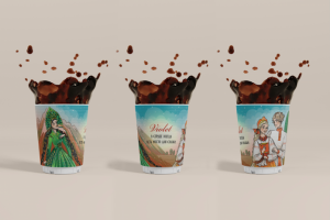 Стаканчик кофе со сказочным оформлением