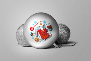 Иллюстрация для елочной игрушки