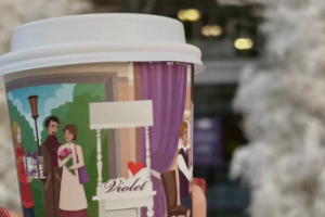 Иллюстрированный стаканчик кофе)