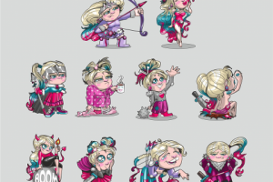 Набор стикеров "Амазонки"