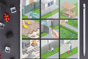 Иллюстрации к сайту о установке заборов и ограждений