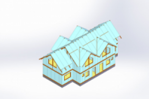 Модель коттеджа на две семьи