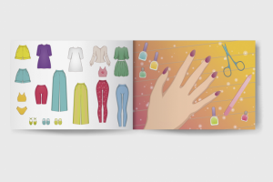 Детские иллюстрации для книжки-игры с наклейками