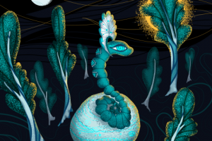 Фантазийная иллюстрация для соцсети