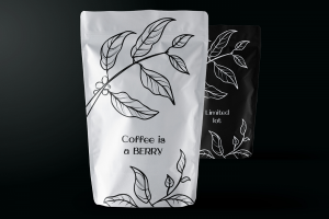 Иллюстрация для упаковки кофейных ягод