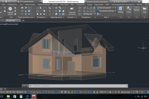 3D-модель коттеджа в AutoCAD