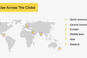 Presentation Design with Map for USA Company