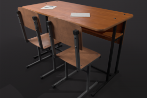 School desks and chairs