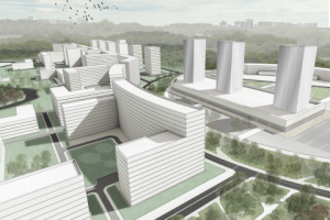 Визуализация проекта микрорайона.