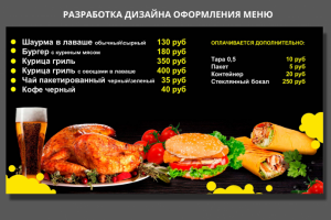 Оформление меню "BeerMarket" г. Москва