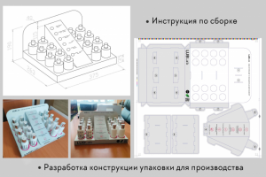 Разработка конструкции для производства и дизайна упаковки.