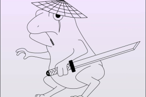 Эскиз тату лягушка