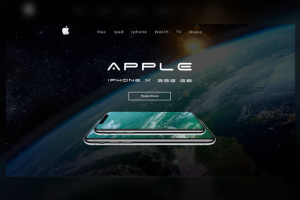 Первый экран для сайта мобильных телефонов