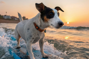 Каспер на сёрфинге