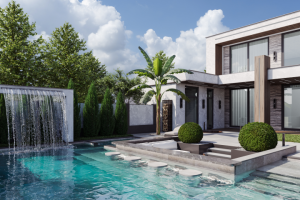 Проектирование и визуализация дома в современном стиле