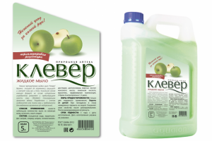 Разработка этикетки для бутылки с мылом