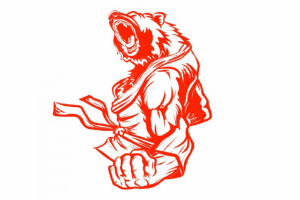 Отрисовка медведя-дзюдоиста