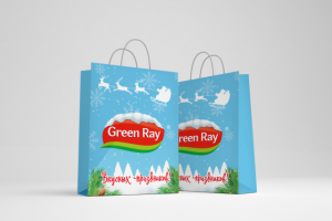 Дизайн новогоднего подарочного пакета